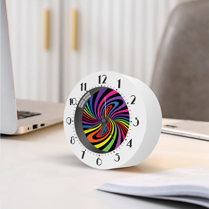 Rainbow Torus Psychedelic Print Alarm Clock