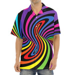 Rainbow Torus Psychedelic Print Aloha Shirt