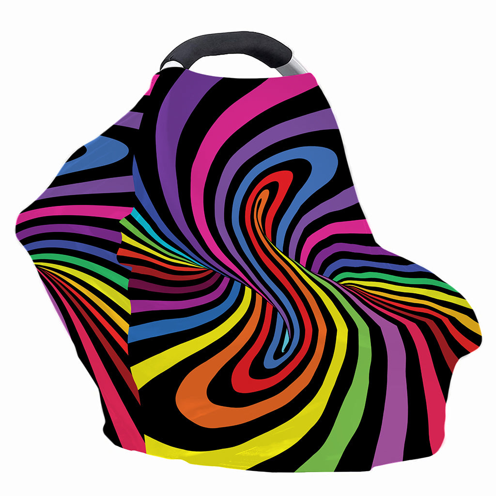 Rainbow Torus Psychedelic Print Baby Seat Cover