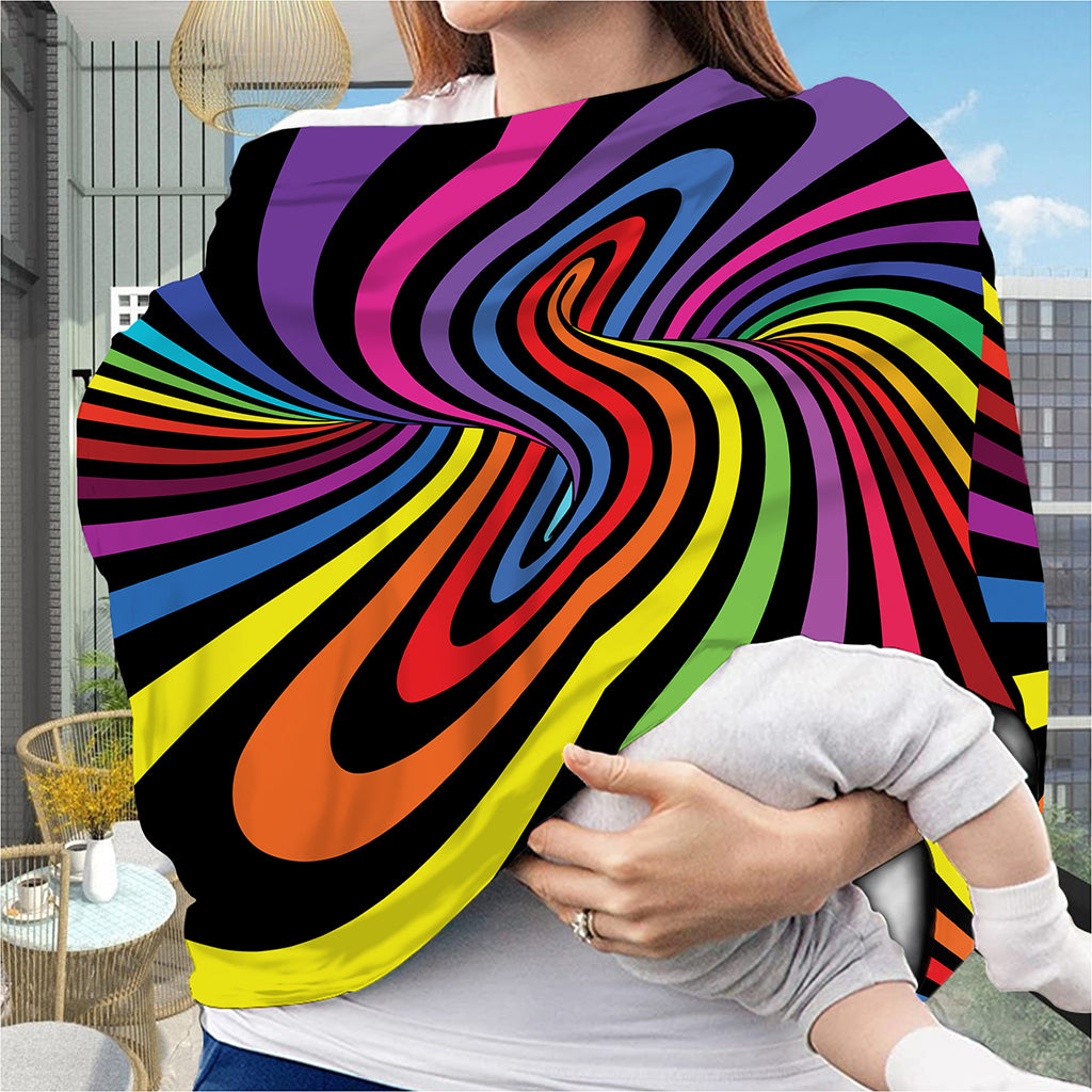 Rainbow Torus Psychedelic Print Baby Seat Cover