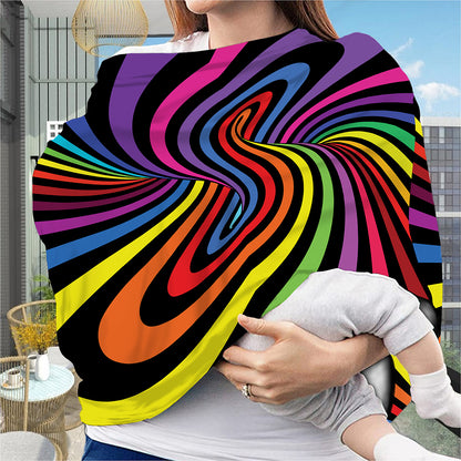 Rainbow Torus Psychedelic Print Baby Seat Cover