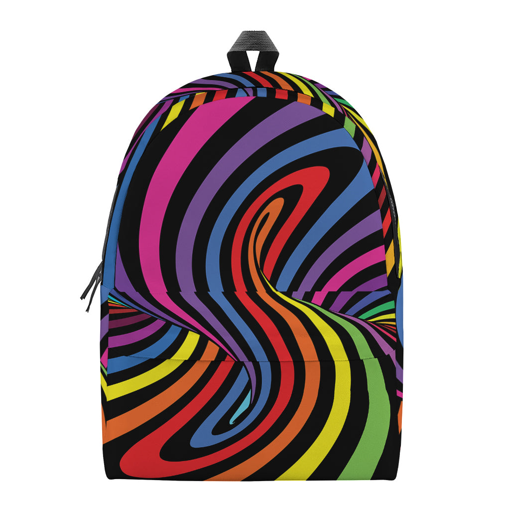 Rainbow Torus Psychedelic Print Backpack