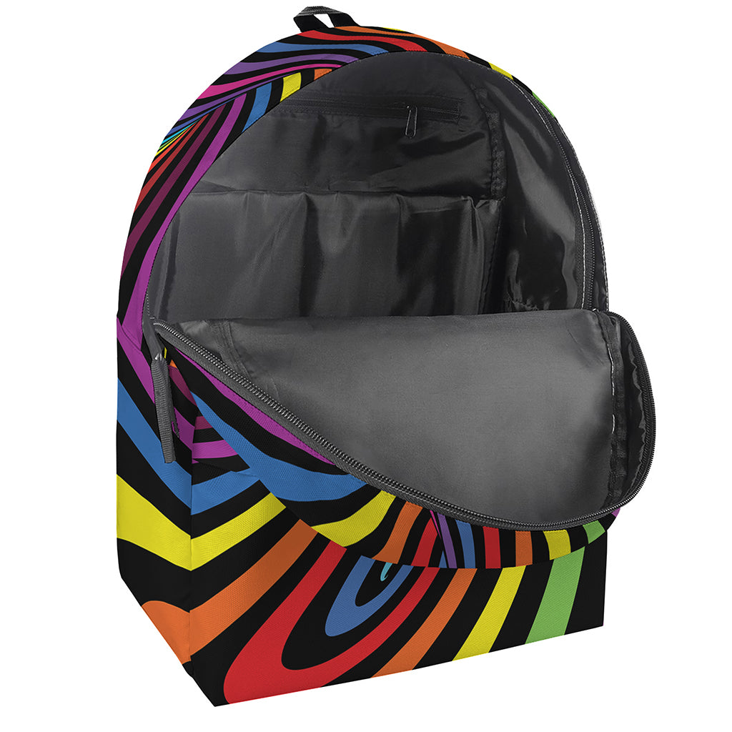 Rainbow Torus Psychedelic Print Backpack