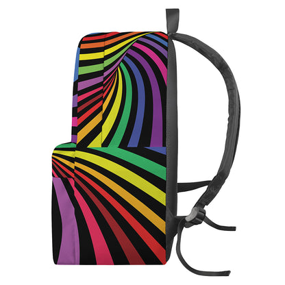 Rainbow Torus Psychedelic Print Backpack