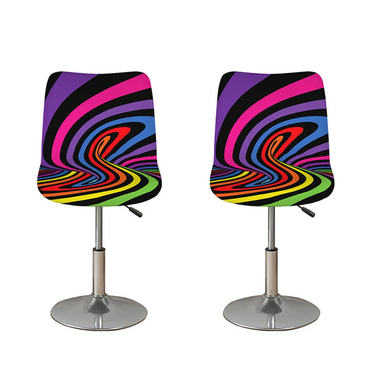 Rainbow Torus Psychedelic Print Bar Stool Covers