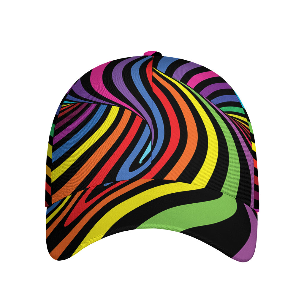 Rainbow Torus Psychedelic Print Baseball Cap