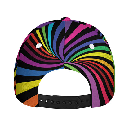 Rainbow Torus Psychedelic Print Baseball Cap