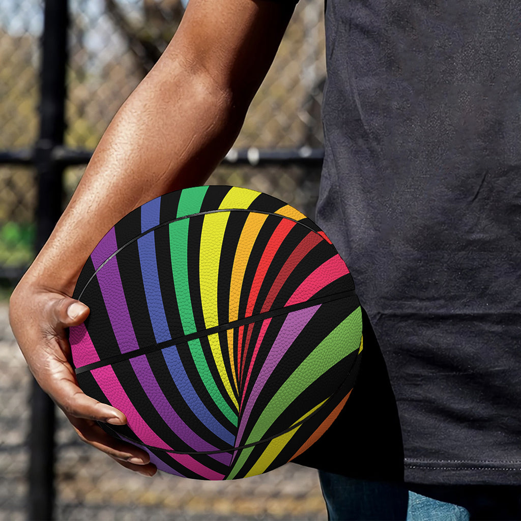 Rainbow Torus Psychedelic Print Basketball