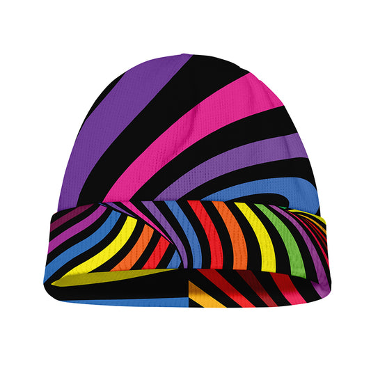 Rainbow Torus Psychedelic Print Beanie