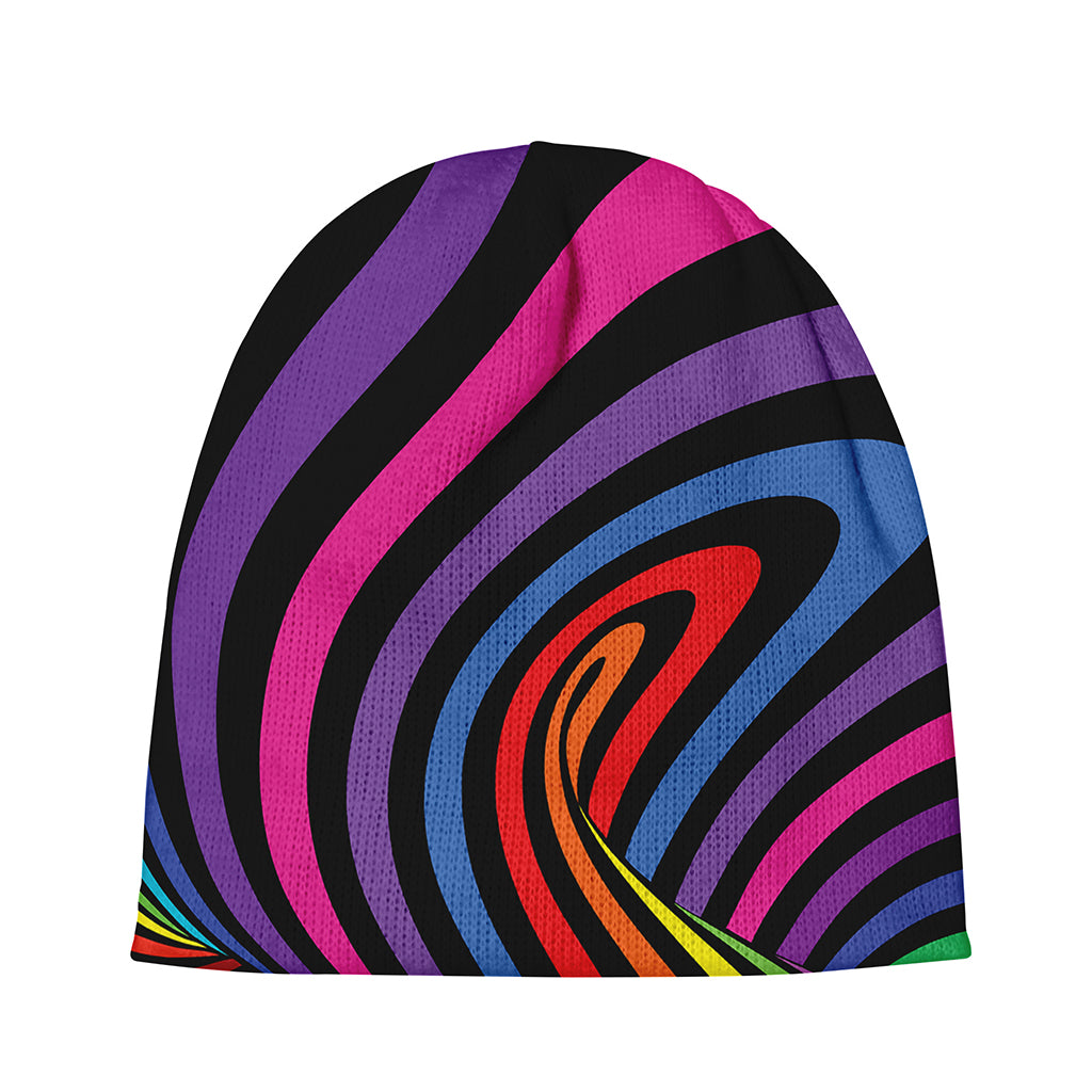 Rainbow Torus Psychedelic Print Beanie