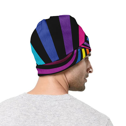 Rainbow Torus Psychedelic Print Beanie