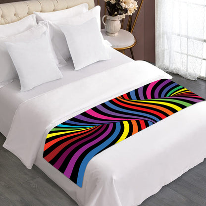 Rainbow Torus Psychedelic Print Bed Runner