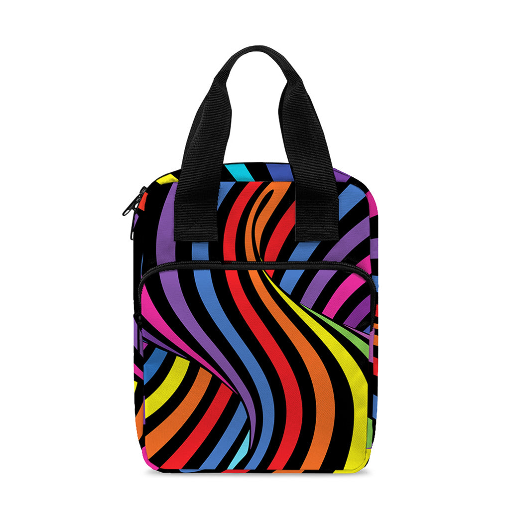 Rainbow Torus Psychedelic Print Bible Tote Bag