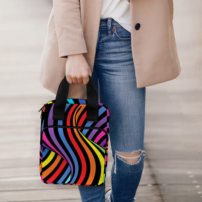 Rainbow Torus Psychedelic Print Bible Tote Bag