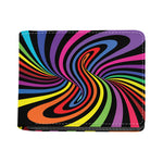 Rainbow Torus Psychedelic Print Bifold Wallet
