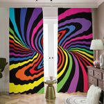 Rainbow Torus Psychedelic Print Blackout Pencil Pleat Curtains