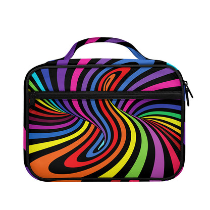 Rainbow Torus Psychedelic Print Briefcase Bible Bag
