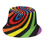 Rainbow Torus Psychedelic Print Bucket Hat