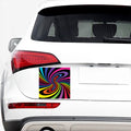 Rainbow Torus Psychedelic Print Car Sticker