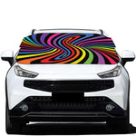 Rainbow Torus Psychedelic Print Car Windshield Snow Cover