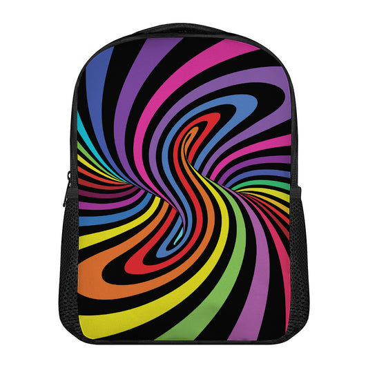 Rainbow Torus Psychedelic Print Casual Backpack