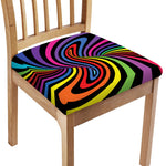 Rainbow Torus Psychedelic Print Chair Cushion Cover