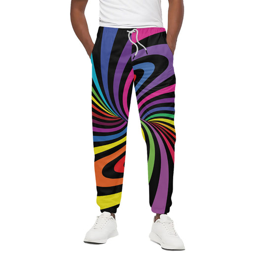 Rainbow Torus Psychedelic Print Cotton Pants