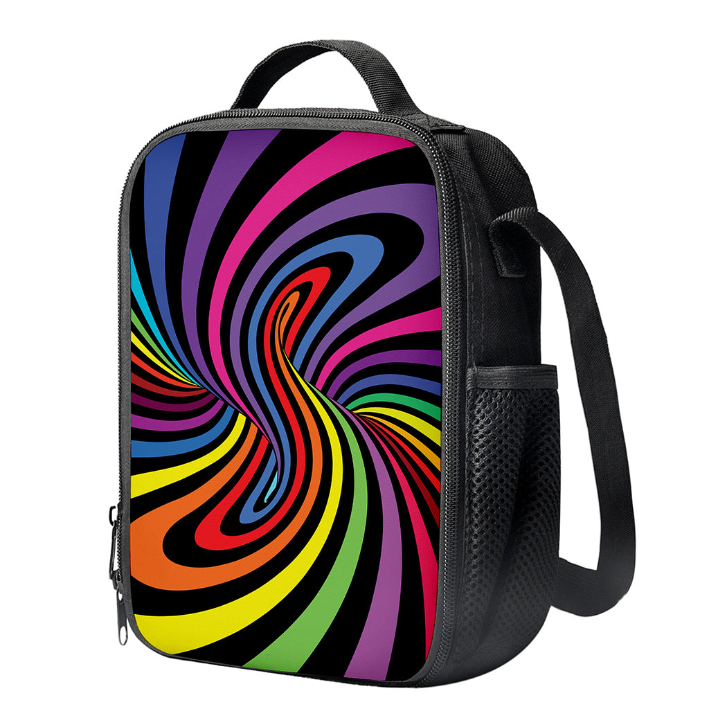 Rainbow Torus Psychedelic Print Crossbody Lunch Bag