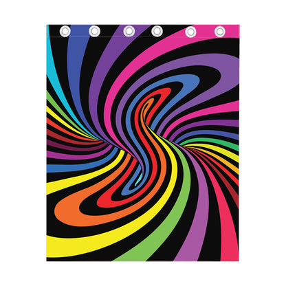 Rainbow Torus Psychedelic Print Curtain