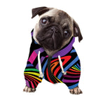 Rainbow Torus Psychedelic Print Dog Zip Up Hoodie