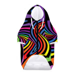Rainbow Torus Psychedelic Print Dog Zip Up Hoodie