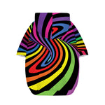 Rainbow Torus Psychedelic Print Dog Zip Up Hoodie