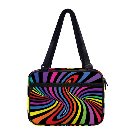 Rainbow Torus Psychedelic Print Double Strap Bible Bag