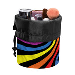 Rainbow Torus Psychedelic Print Drawstring Makeup Bag