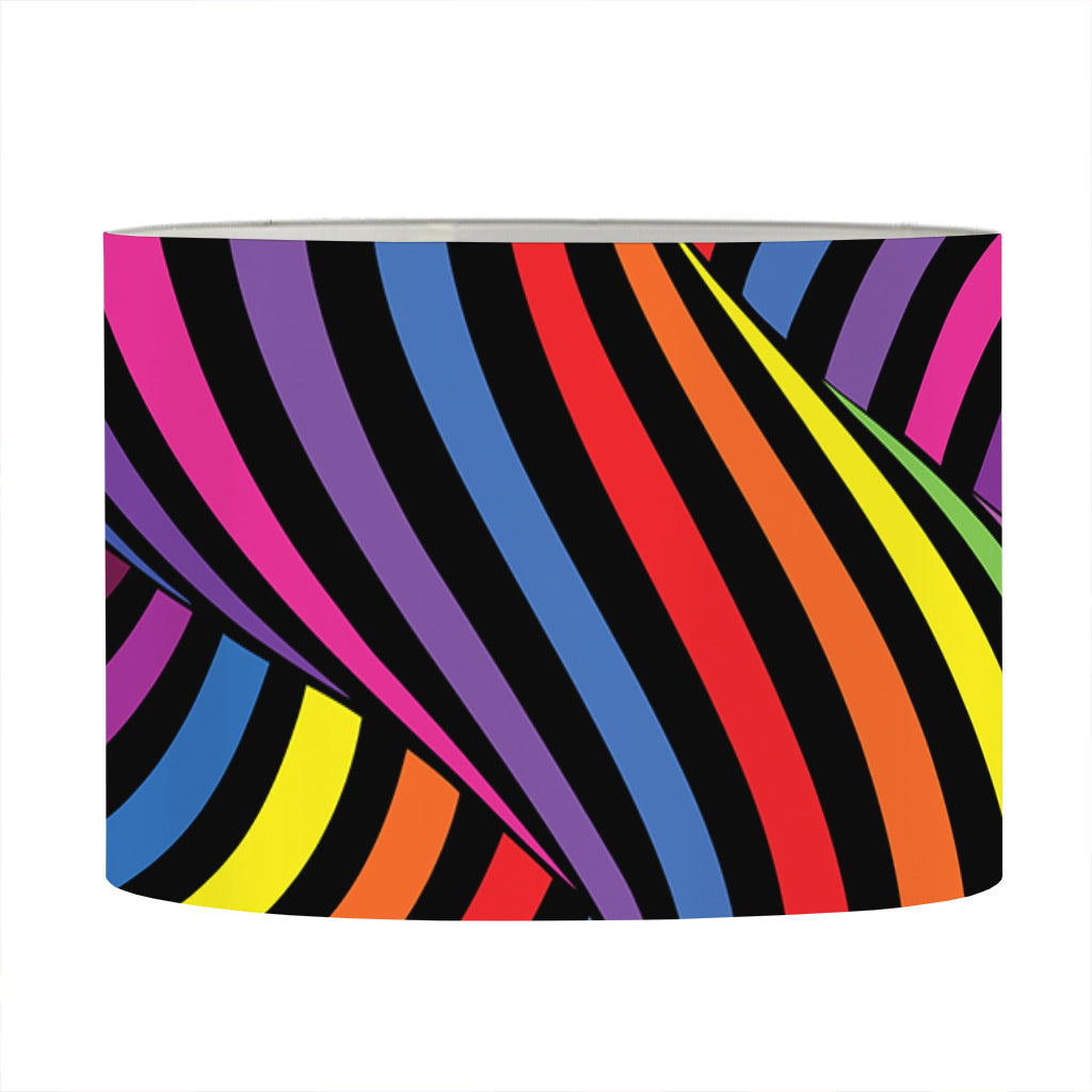 Rainbow Torus Psychedelic Print Drum Lamp Shade