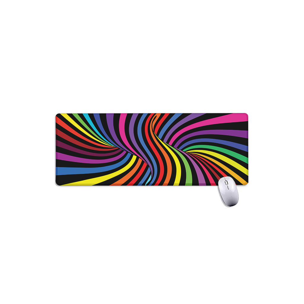 Rainbow Torus Psychedelic Print Extended Mouse Pad