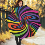 Rainbow Torus Psychedelic Print Foldable Umbrella