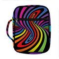 Rainbow Torus Psychedelic Print Front Pocket Bible Bag