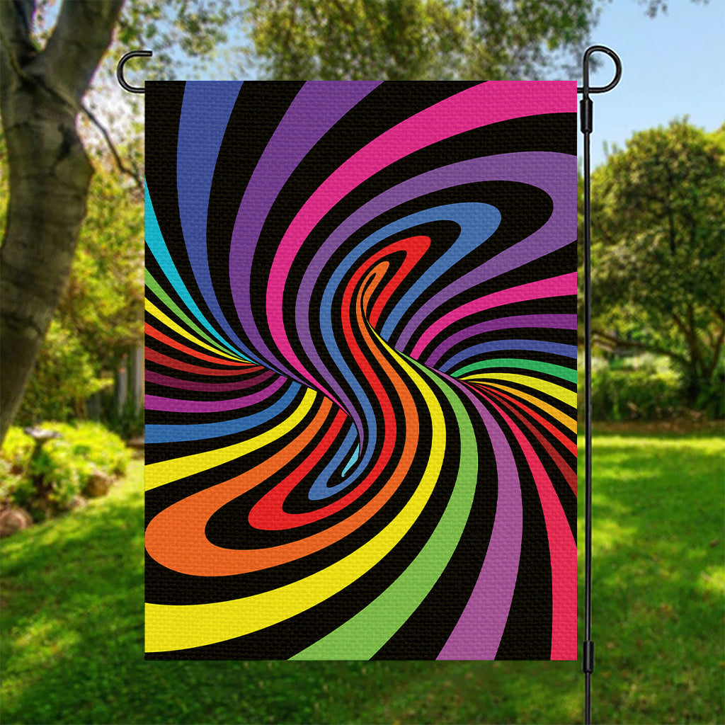 Rainbow Torus Psychedelic Print Garden Flag