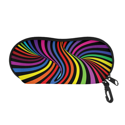 Rainbow Torus Psychedelic Print Glasses Case