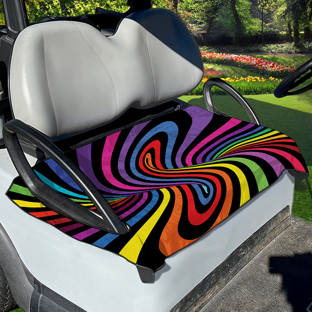 Rainbow Torus Psychedelic Print Golf Cart Seat Cover