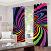 Rainbow Torus Psychedelic Print Grommet Curtains