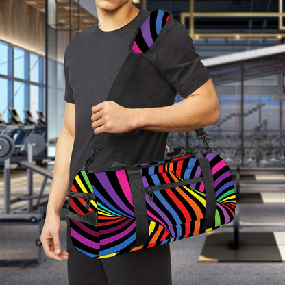 Rainbow Torus Psychedelic Print Gym Bag