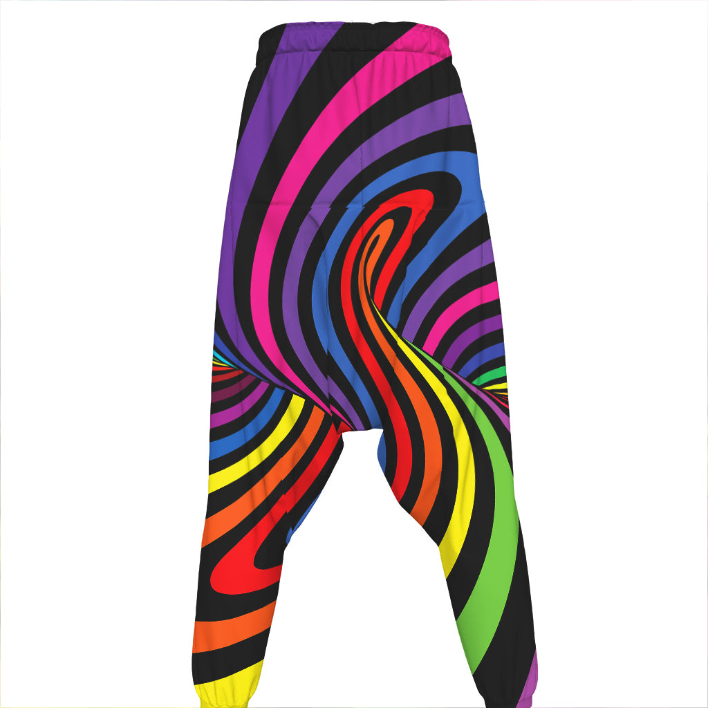 Rainbow Torus Psychedelic Print Hammer Pants