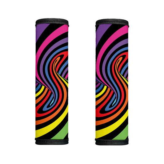 Rainbow Torus Psychedelic Print Handle Covers