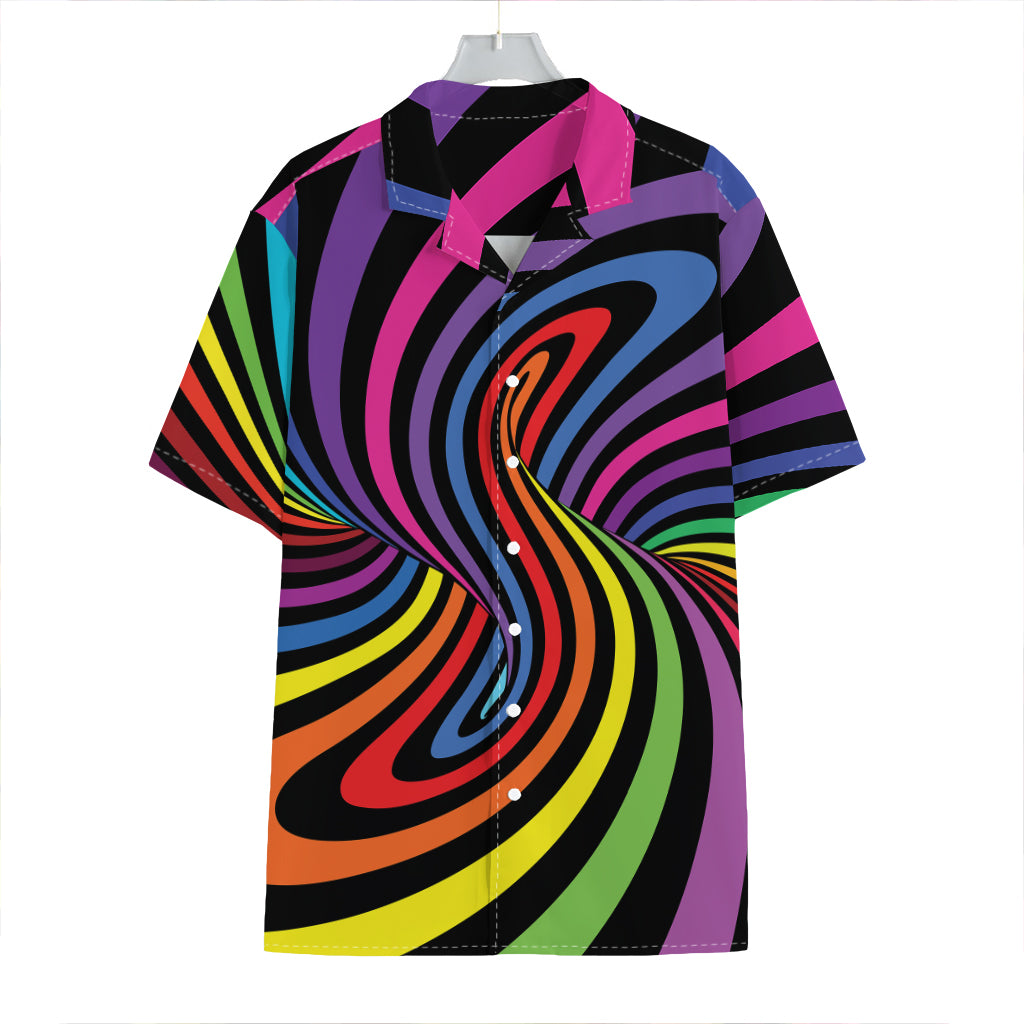 Rainbow Torus Psychedelic Print Hawaiian Shirt