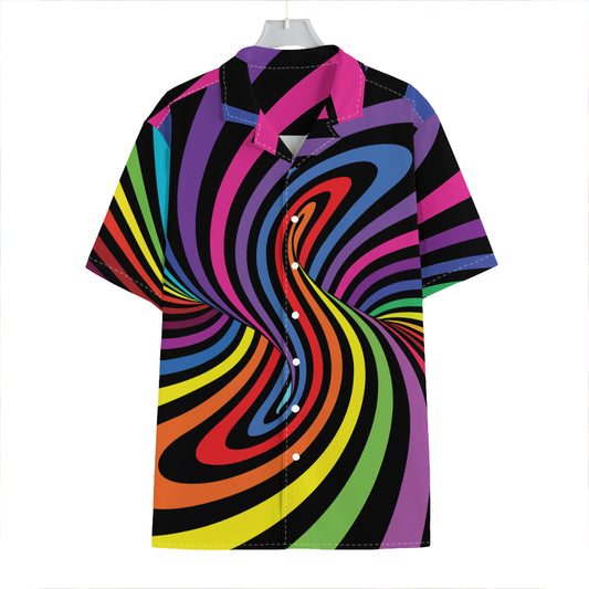 Rainbow Torus Psychedelic Print Hawaiian Shirt