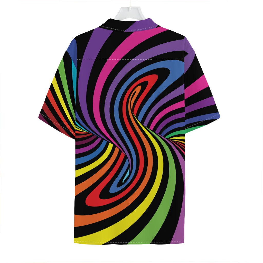 Rainbow Torus Psychedelic Print Hawaiian Shirt