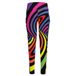 Rainbow Torus Psychedelic Print High-Waisted Pocket Leggings