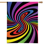 Rainbow Torus Psychedelic Print House Flag